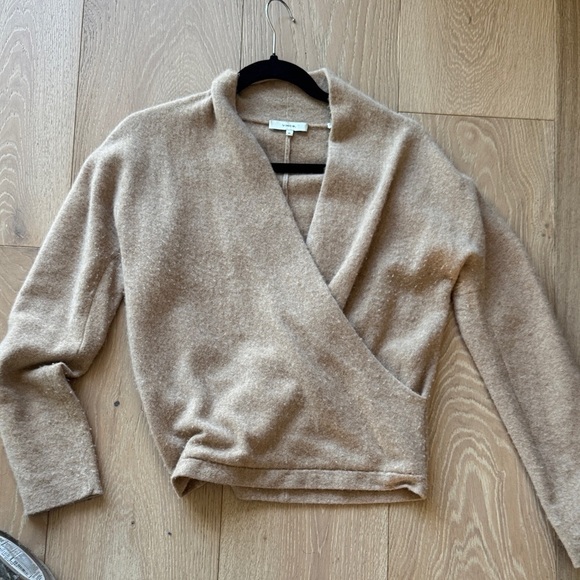 Vince Sweaters - Vince Cashmere Beige V-Neck Wrap Sweater